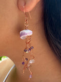 Hawaiian Puka Shell Jellyfish Earrings